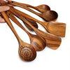 Non Stick Acacia Wooden Spoons Cooking Utensils Set 4 7 Piece Wooden Kitchen Utensils Set