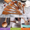 Non Stick Acacia Wooden Spoons Cooking Utensils Set 4 7 Piece Wooden Kitchen Utensils Set