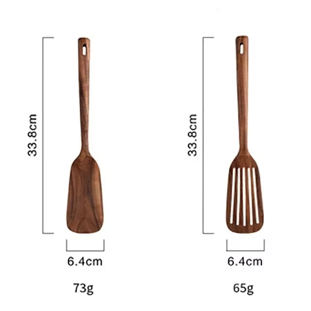 Non Stick Acacia Wooden Spoons Cooking Utensils Set 4 7 Piece Wooden Kitchen Utensils Set