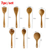 Non Stick Acacia Wooden Spoons Cooking Utensils Set 4 7 Piece Wooden Kitchen Utensils Set