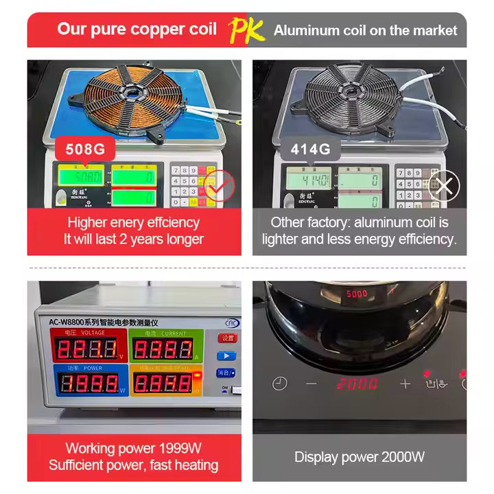 High Quality 2000W Induction Hob Table Top Cooktop Slim Stove Electric Induction Cooker